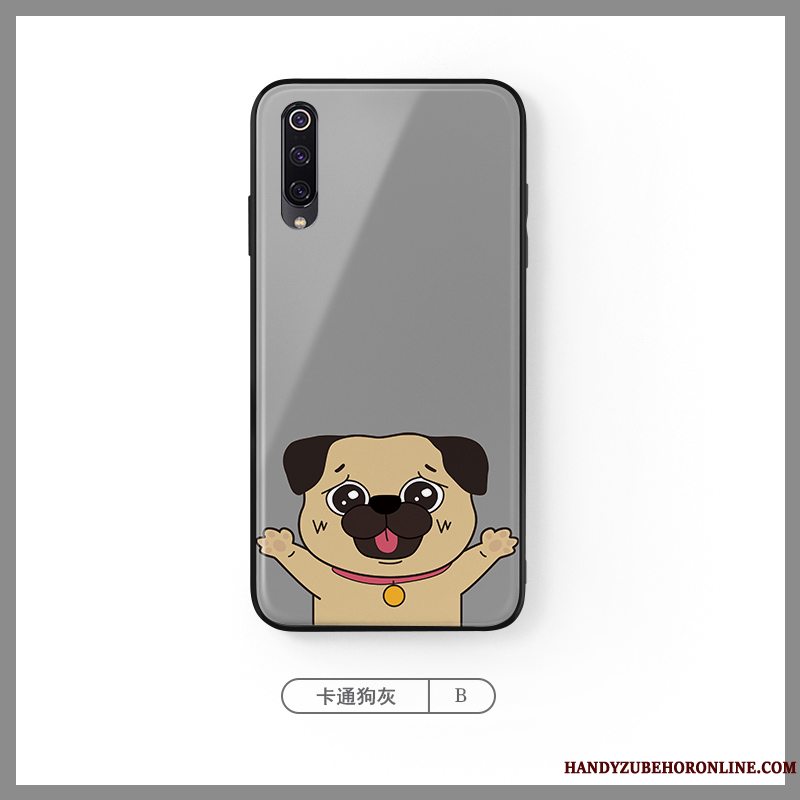 Etui Mi A3 Cartoon Smuk Hund, Cover Mi A3 Kreativ Telefonblå