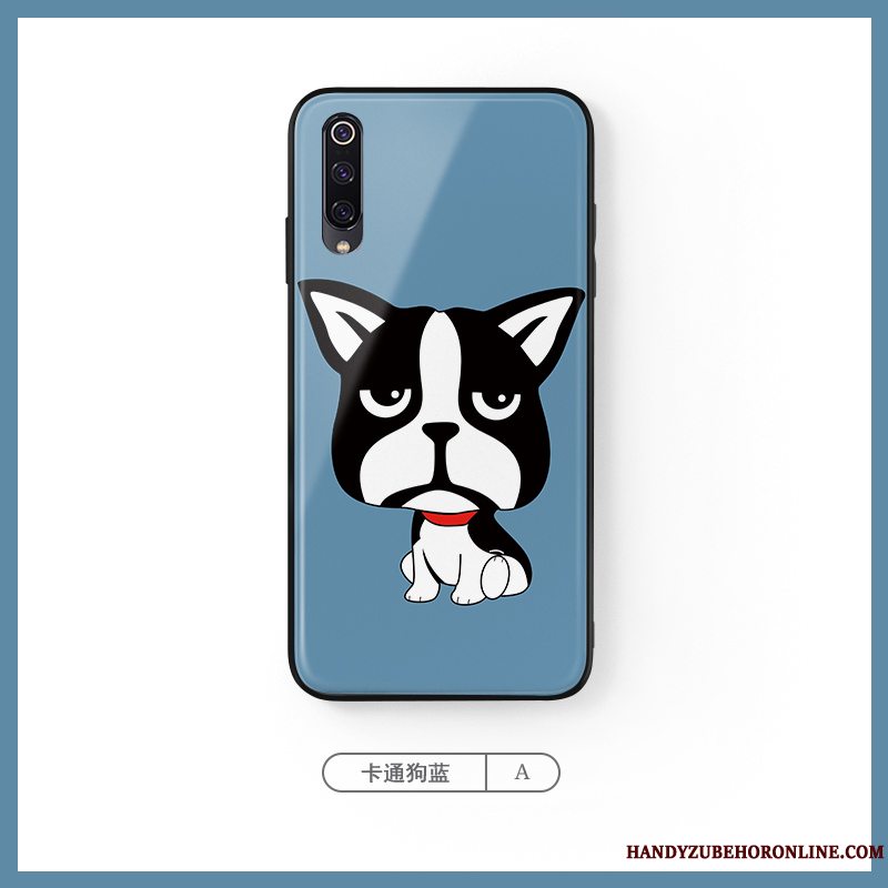 Etui Mi A3 Cartoon Smuk Hund, Cover Mi A3 Kreativ Telefonblå