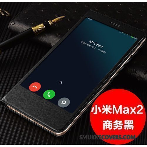 Etui Mi Max 2 Beskyttelse Anti-fald Lille Sektion, Cover Mi Max 2 Folio Guld Telefon