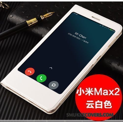Etui Mi Max 2 Beskyttelse Anti-fald Lille Sektion, Cover Mi Max 2 Folio Guld Telefon