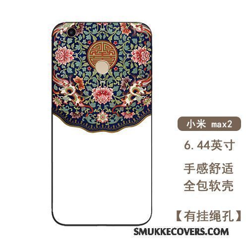 Etui Mi Max 2 Blød Hængende Ornamenter Blomster, Cover Mi Max 2 Farve Anti-fald Af Personlighed