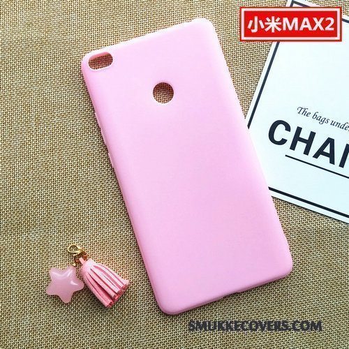 Etui Mi Max 2 Blød Lille Sektion Nubuck, Cover Mi Max 2 Silikone Anti-fald Lyserød