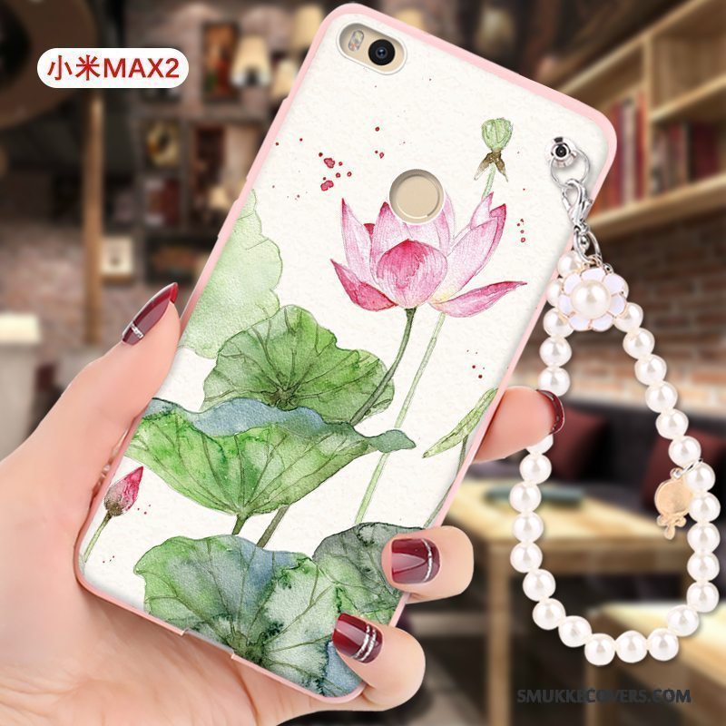 Etui Mi Max 2 Cartoon Lyserød Hængende Ornamenter, Cover Mi Max 2 Tasker Anti-fald Lille Sektion