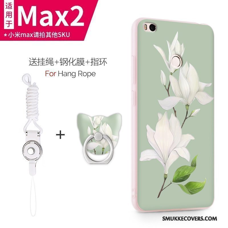 Etui Mi Max 2 Kreativ Lyseblå Nubuck, Cover Mi Max 2 Silikone Af Personlighed Tynd