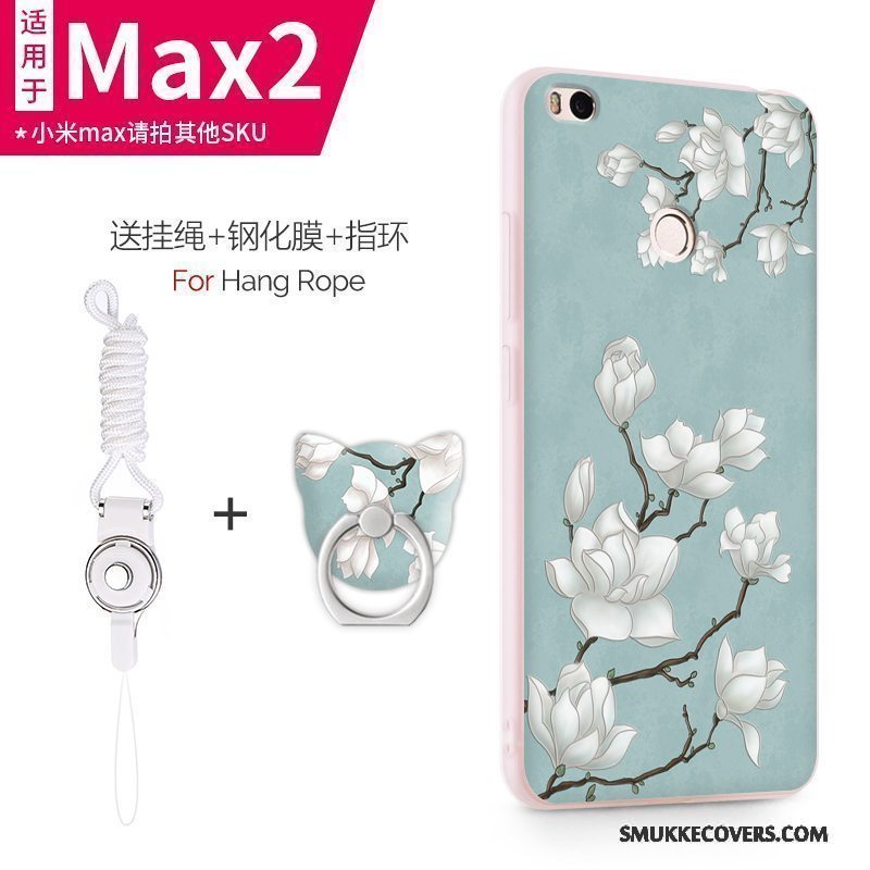 Etui Mi Max 2 Kreativ Lyseblå Nubuck, Cover Mi Max 2 Silikone Af Personlighed Tynd