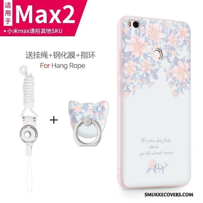 Etui Mi Max 2 Kreativ Lyseblå Nubuck, Cover Mi Max 2 Silikone Af Personlighed Tynd