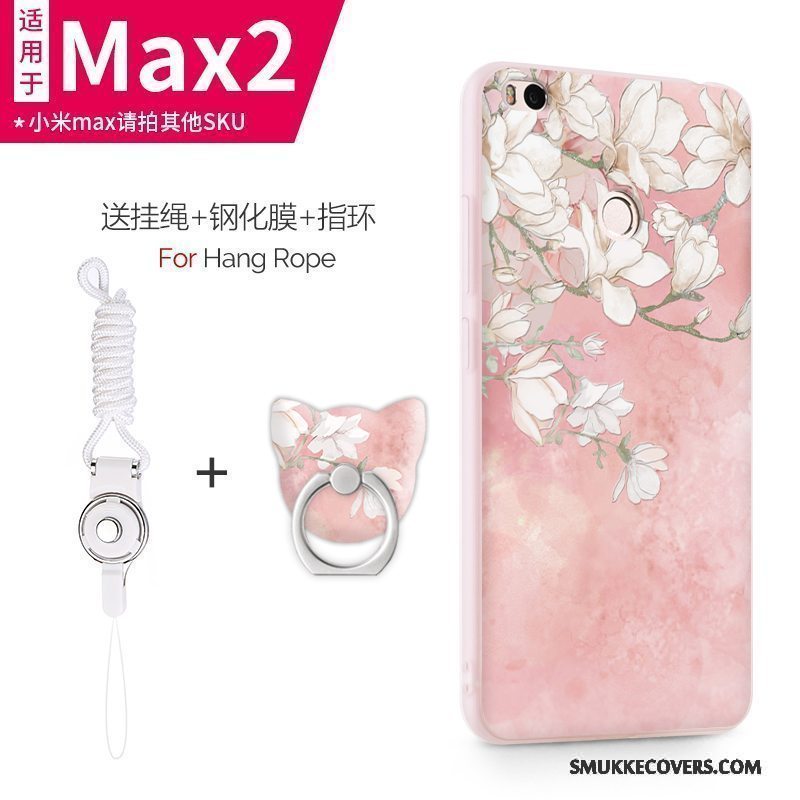 Etui Mi Max 2 Kreativ Lyseblå Nubuck, Cover Mi Max 2 Silikone Af Personlighed Tynd