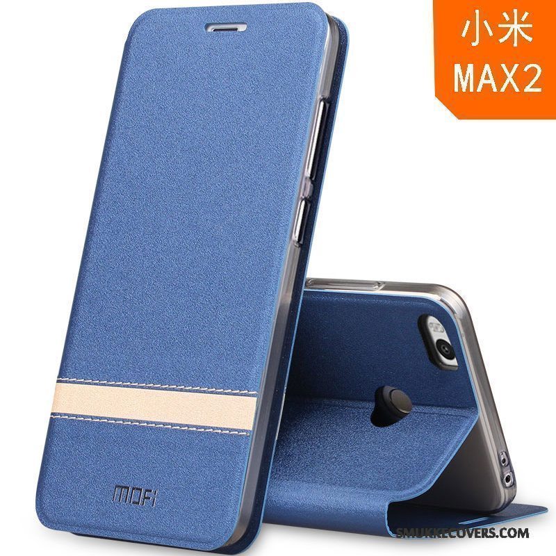 Etui Mi Max 2 Læder Lille Sektion Vækstdvale, Cover Mi Max 2 Beskyttelse Trend Anti-fald