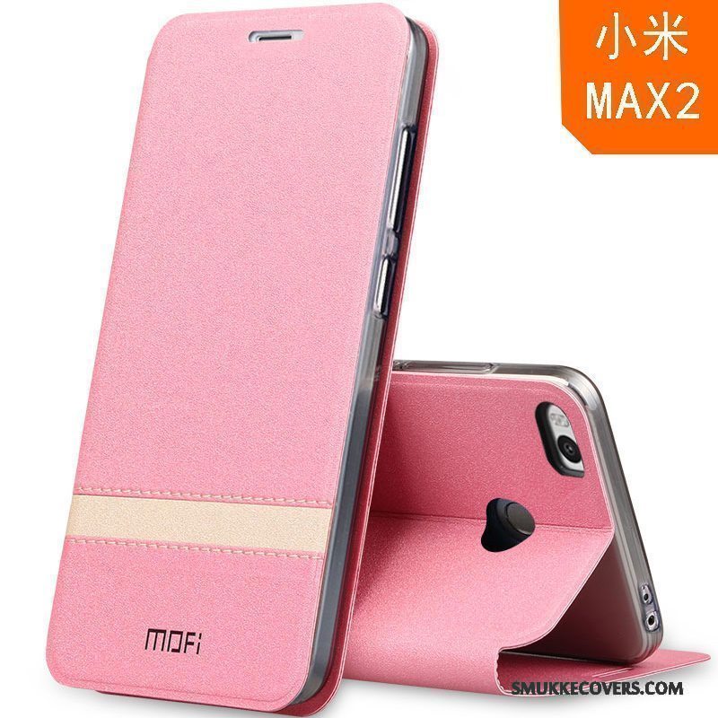 Etui Mi Max 2 Læder Lille Sektion Vækstdvale, Cover Mi Max 2 Beskyttelse Trend Anti-fald