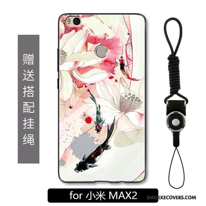 Etui Mi Max 2 Mode Lille Sektion Telefon, Cover Mi Max 2 Beskyttelse Kinesisk Stil Karpe
