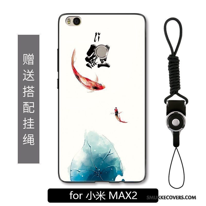 Etui Mi Max 2 Mode Lille Sektion Telefon, Cover Mi Max 2 Beskyttelse Kinesisk Stil Karpe