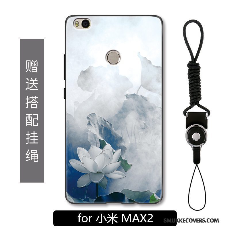Etui Mi Max 2 Mode Simple Hvid, Cover Mi Max 2 Vintage Blomster Telefon