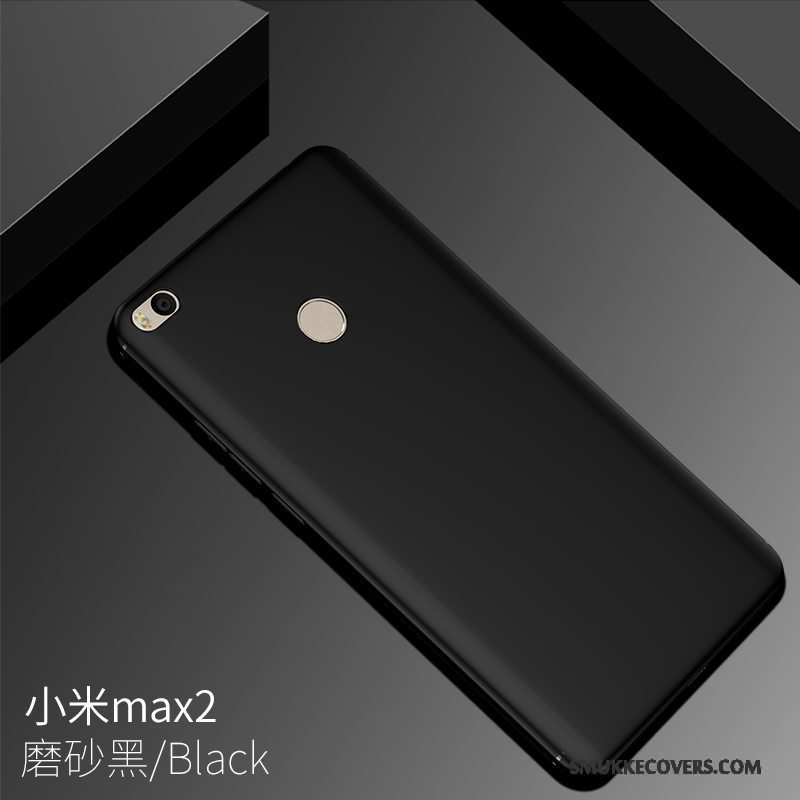 Etui Mi Max 2 Silikone Hærdning Nubuck, Cover Mi Max 2 Telefonlyserød