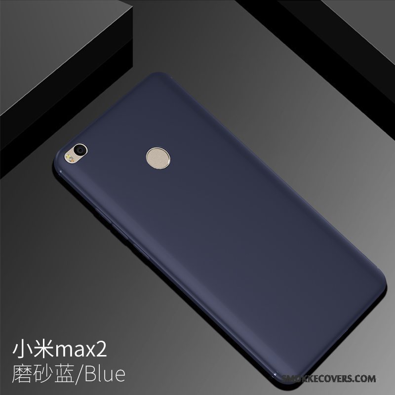 Etui Mi Max 2 Silikone Hærdning Nubuck, Cover Mi Max 2 Telefonlyserød