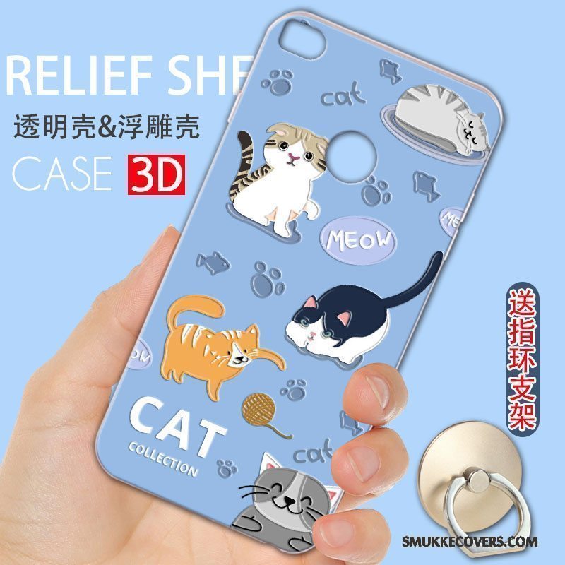 Etui Mi Max 2 Silikone Lille Sektion Telefon, Cover Mi Max 2 Kreativ Smuk Blå