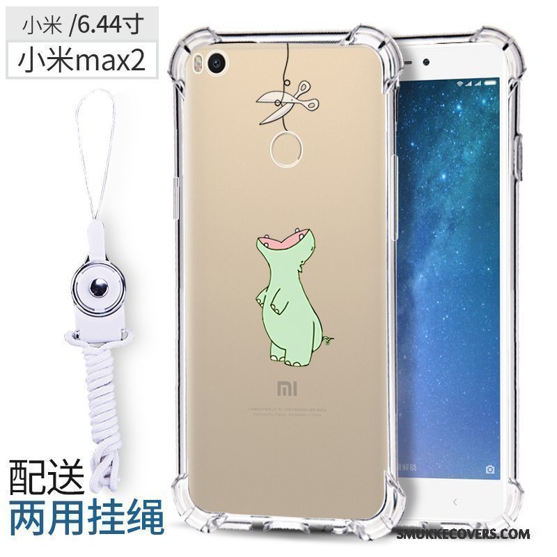 Etui Mi Max 2 Silikone Rød Anti-fald, Cover Mi Max 2 Blød Telefonblå
