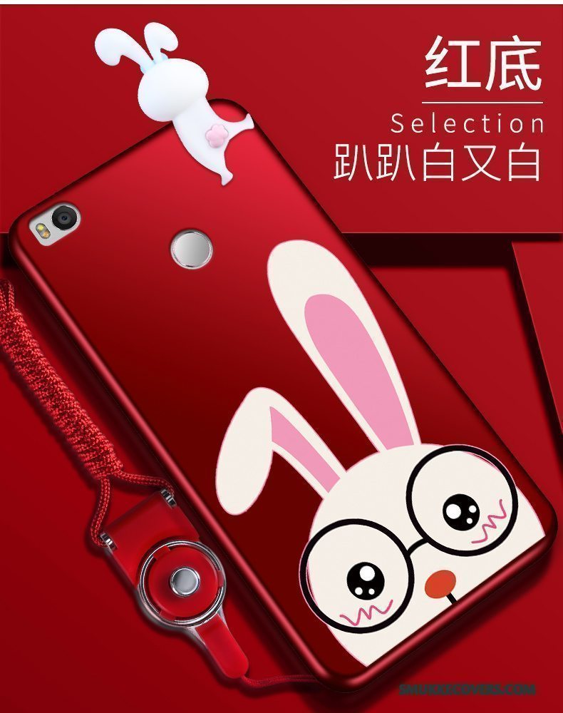 Etui Mi Max 2 Silikone Telefonanti-fald, Cover Mi Max 2 Kreativ Rød Lille Sektion