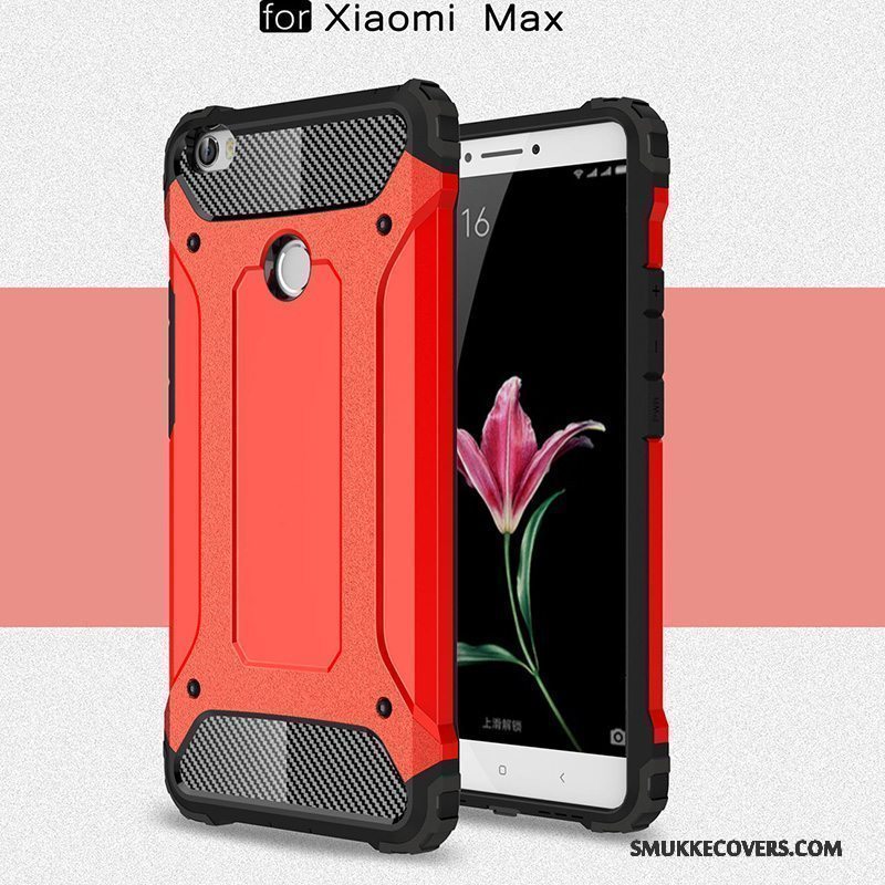 Etui Mi Max 2 Tasker Lille Sektion Telefon, Cover Mi Max 2 Silikone Nubuck Anti-fald