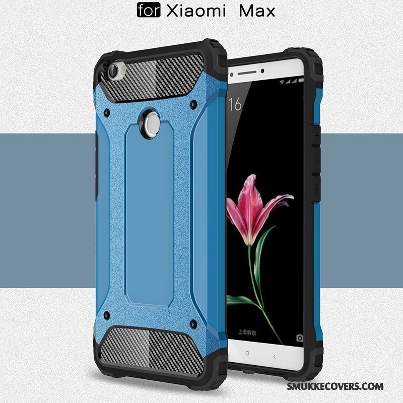 Etui Mi Max 2 Tasker Lille Sektion Telefon, Cover Mi Max 2 Silikone Nubuck Anti-fald