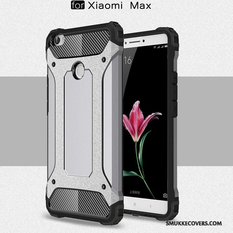 Etui Mi Max 2 Tasker Lille Sektion Telefon, Cover Mi Max 2 Silikone Nubuck Anti-fald