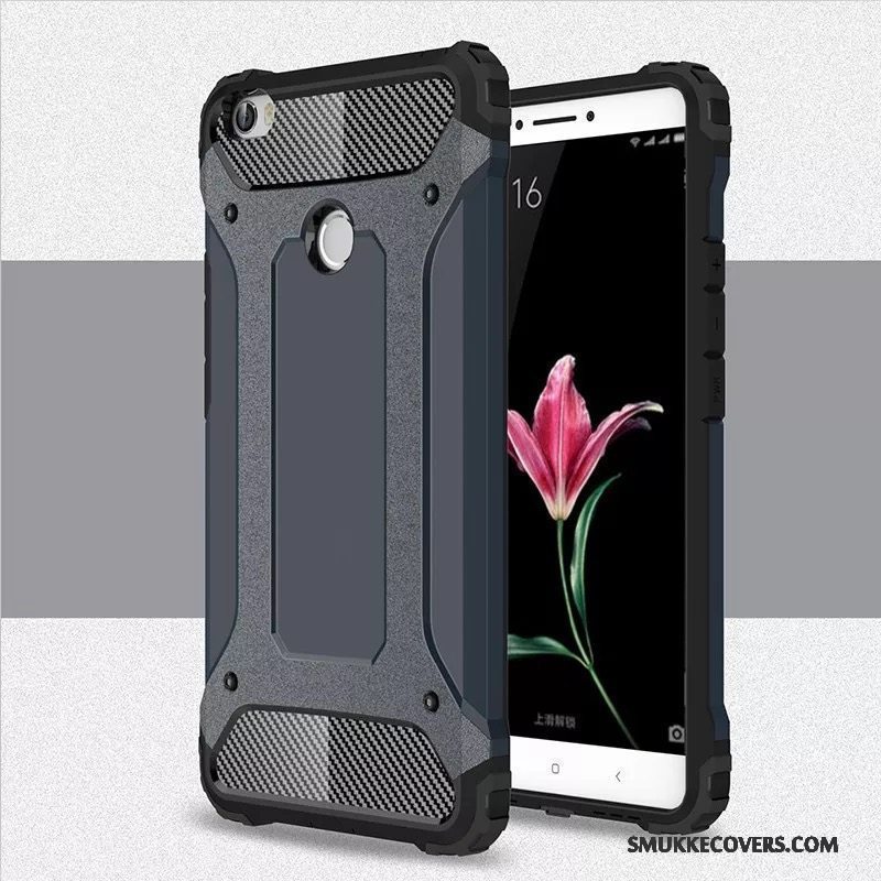 Etui Mi Max 2 Tasker Lille Sektion Telefon, Cover Mi Max 2 Silikone Nubuck Anti-fald