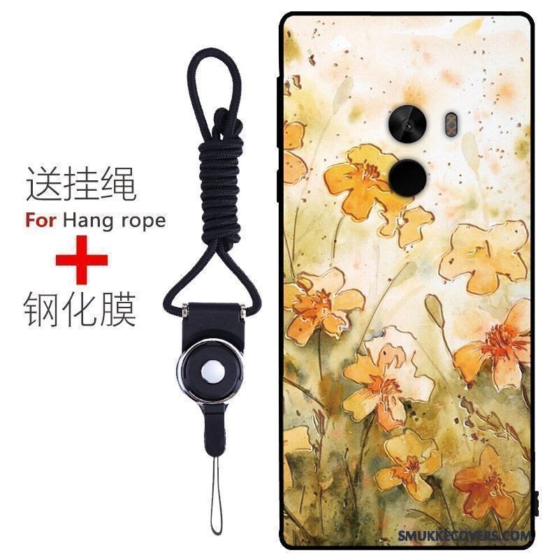 Etui Mi Mix 2 Beskyttelse Anti-fald Blå, Cover Mi Mix 2 Blød Nubuck Lille Sektion