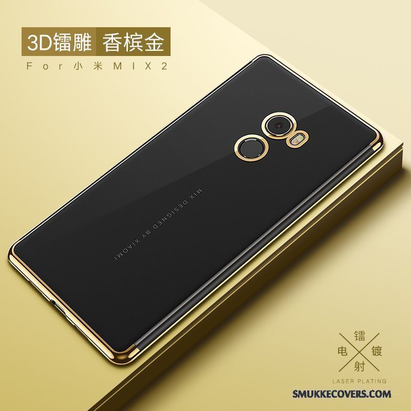 Etui Mi Mix 2 Beskyttelse Anti-fald Tynd, Cover Mi Mix 2 Tasker Lille Sektion Guld