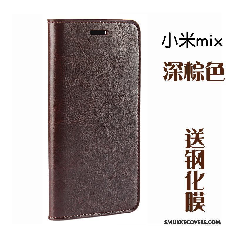 Etui Mi Mix 2 Beskyttelse Lille Sektion Mesh, Cover Mi Mix 2 Læder Telefonanti-fald