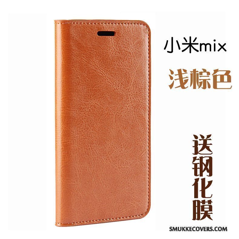 Etui Mi Mix 2 Beskyttelse Lille Sektion Mesh, Cover Mi Mix 2 Læder Telefonanti-fald