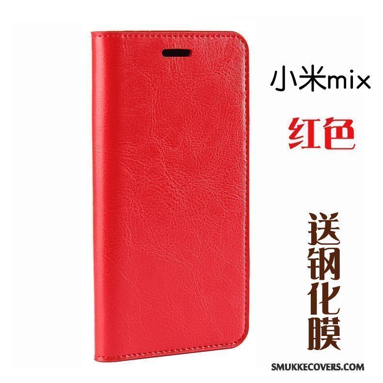 Etui Mi Mix 2 Beskyttelse Lille Sektion Mesh, Cover Mi Mix 2 Læder Telefonanti-fald