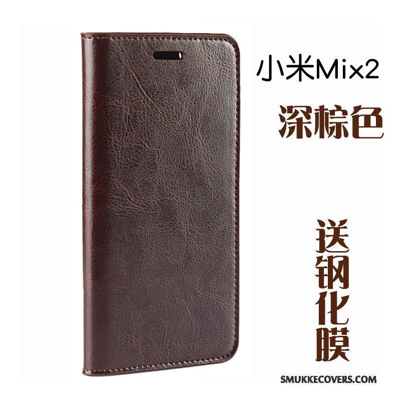 Etui Mi Mix 2 Beskyttelse Lille Sektion Mesh, Cover Mi Mix 2 Læder Telefonanti-fald