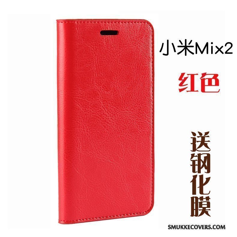 Etui Mi Mix 2 Beskyttelse Lille Sektion Mesh, Cover Mi Mix 2 Læder Telefonanti-fald