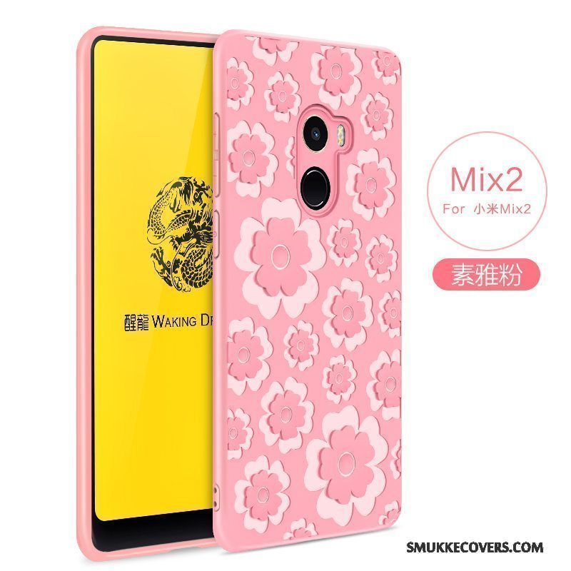 Etui Mi Mix 2 Beskyttelse Lyserød Anti-fald, Cover Mi Mix 2 Tasker Lille Sektion