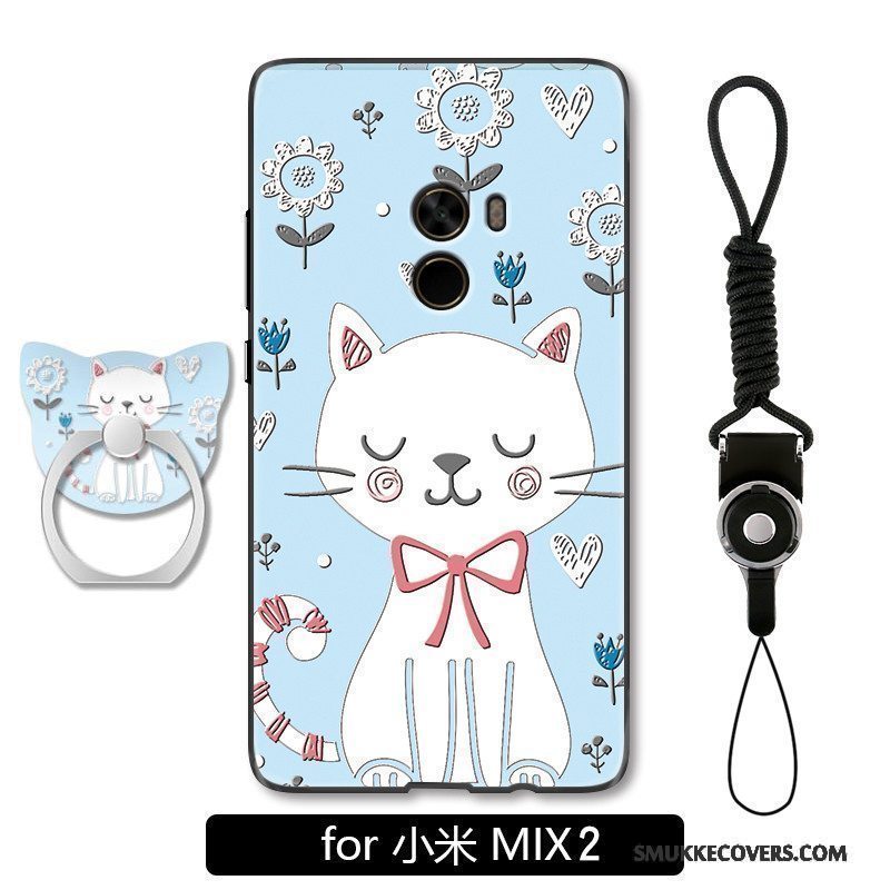 Etui Mi Mix 2 Beskyttelse Smuk Kat, Cover Mi Mix 2 Tasker Anti-fald Hængende Ornamenter