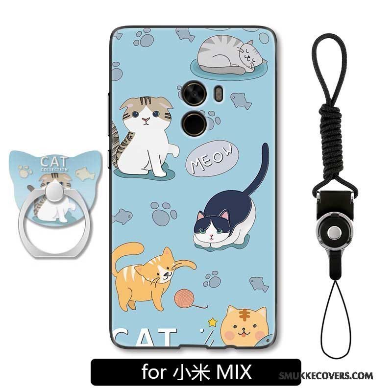 Etui Mi Mix 2 Beskyttelse Smuk Kat, Cover Mi Mix 2 Tasker Anti-fald Hængende Ornamenter