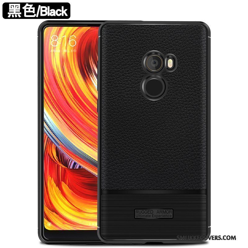 Etui Mi Mix 2 Blød Anti-fald Grøn, Cover Mi Mix 2 Tasker Nubuck Telefon