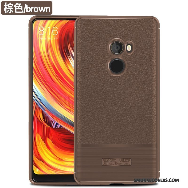 Etui Mi Mix 2 Blød Anti-fald Grøn, Cover Mi Mix 2 Tasker Nubuck Telefon