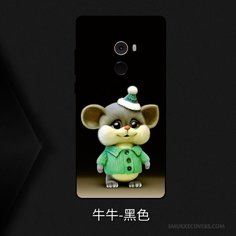 Etui Mi Mix 2 Cartoon Nubuck Lille Sektion, Cover Mi Mix 2 Tasker Anti-fald Telefon