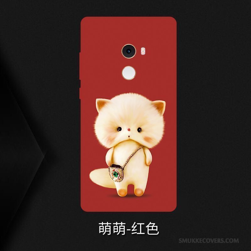 Etui Mi Mix 2 Cartoon Nubuck Lille Sektion, Cover Mi Mix 2 Tasker Anti-fald Telefon