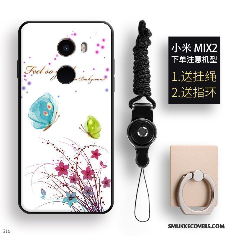 Etui Mi Mix 2 Cartoon Telefonlille Sektion, Cover Mi Mix 2 Silikone Sommerfugle Mønster