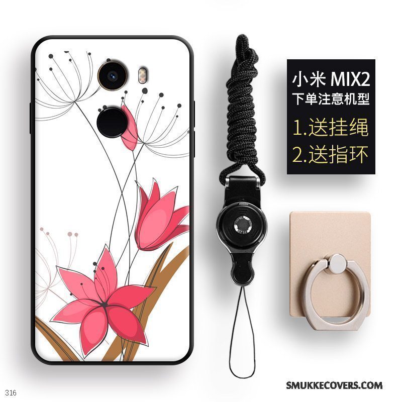 Etui Mi Mix 2 Cartoon Telefonlille Sektion, Cover Mi Mix 2 Silikone Sommerfugle Mønster