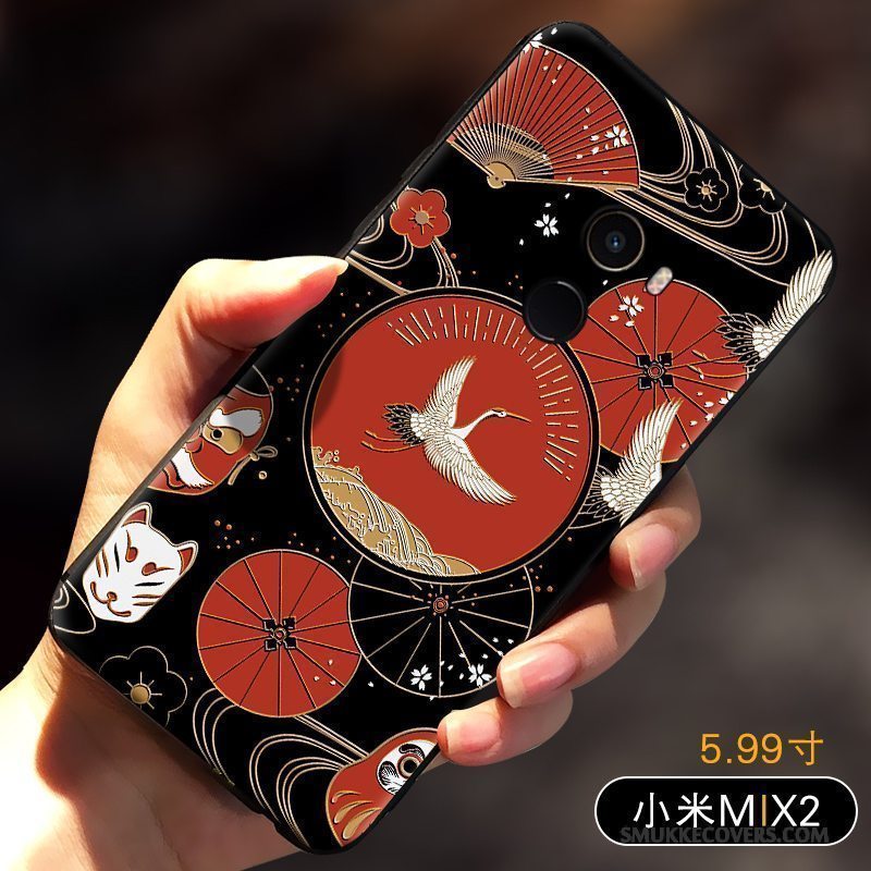 Etui Mi Mix 2 Kreativ Gul Telefon, Cover Mi Mix 2 Silikone Af Personlighed Lille Sektion