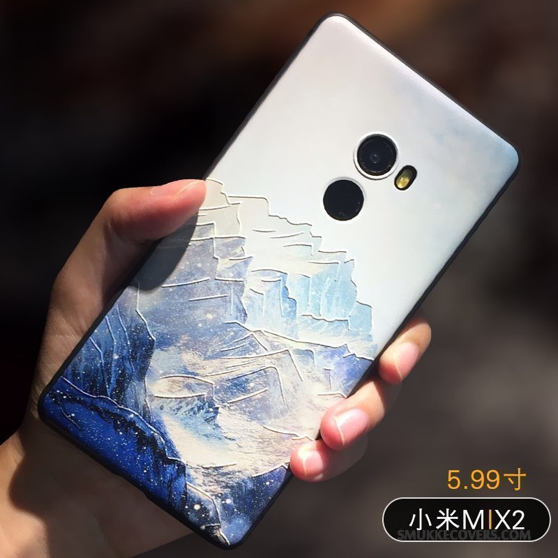 Etui Mi Mix 2 Kreativ Gul Telefon, Cover Mi Mix 2 Silikone Af Personlighed Lille Sektion