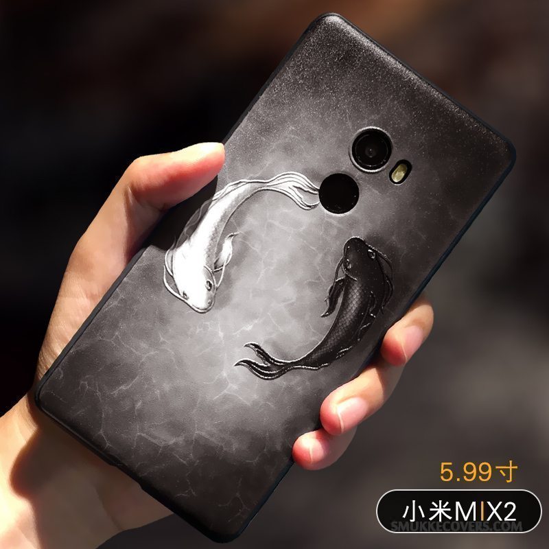 Etui Mi Mix 2 Kreativ Gul Telefon, Cover Mi Mix 2 Silikone Af Personlighed Lille Sektion