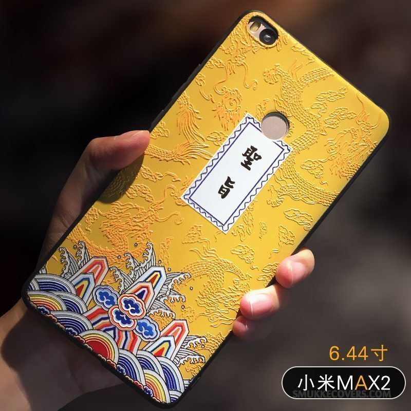 Etui Mi Mix 2 Kreativ Gul Telefon, Cover Mi Mix 2 Silikone Af Personlighed Lille Sektion