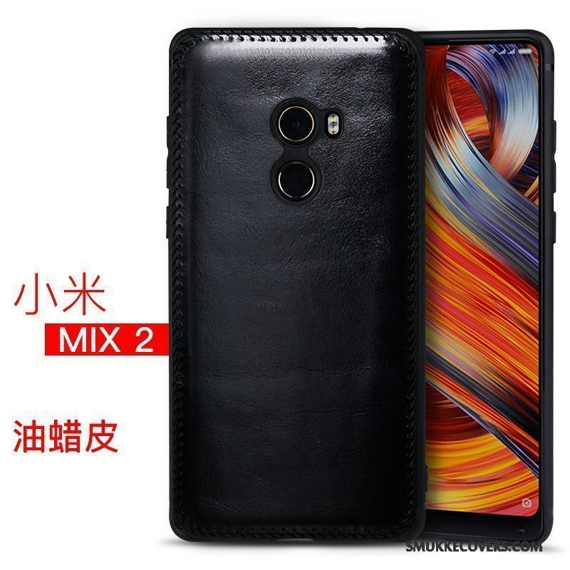 Etui Mi Mix 2 Kreativ Lille Sektion Sort, Cover Mi Mix 2 Beskyttelse Telefoneuropa