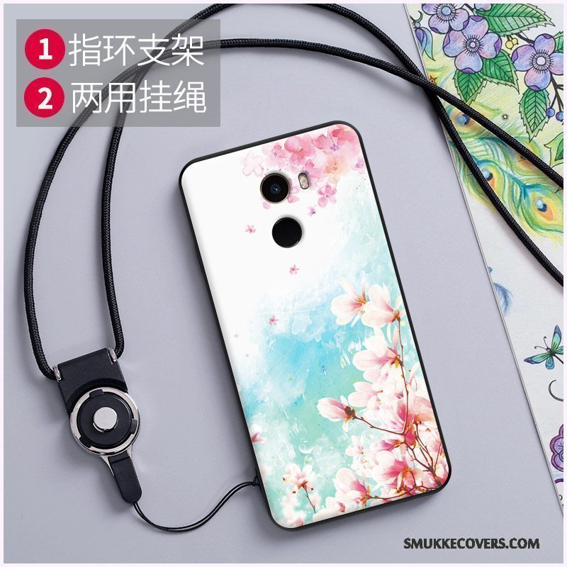 Etui Mi Mix 2 Relief Ulv Telefon, Cover Mi Mix 2 Cartoon Hængende Ornamenter Mønster