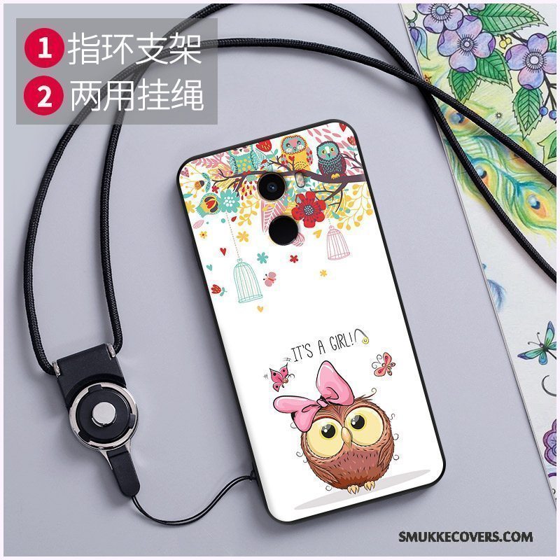 Etui Mi Mix 2 Relief Ulv Telefon, Cover Mi Mix 2 Cartoon Hængende Ornamenter Mønster