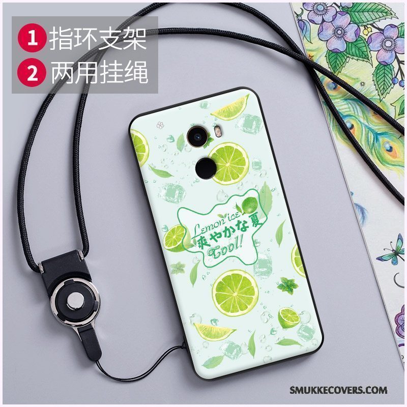 Etui Mi Mix 2 Relief Ulv Telefon, Cover Mi Mix 2 Cartoon Hængende Ornamenter Mønster