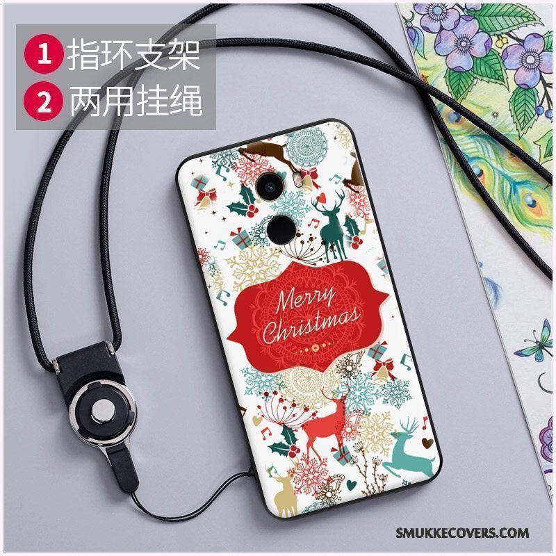 Etui Mi Mix 2 Relief Ulv Telefon, Cover Mi Mix 2 Cartoon Hængende Ornamenter Mønster